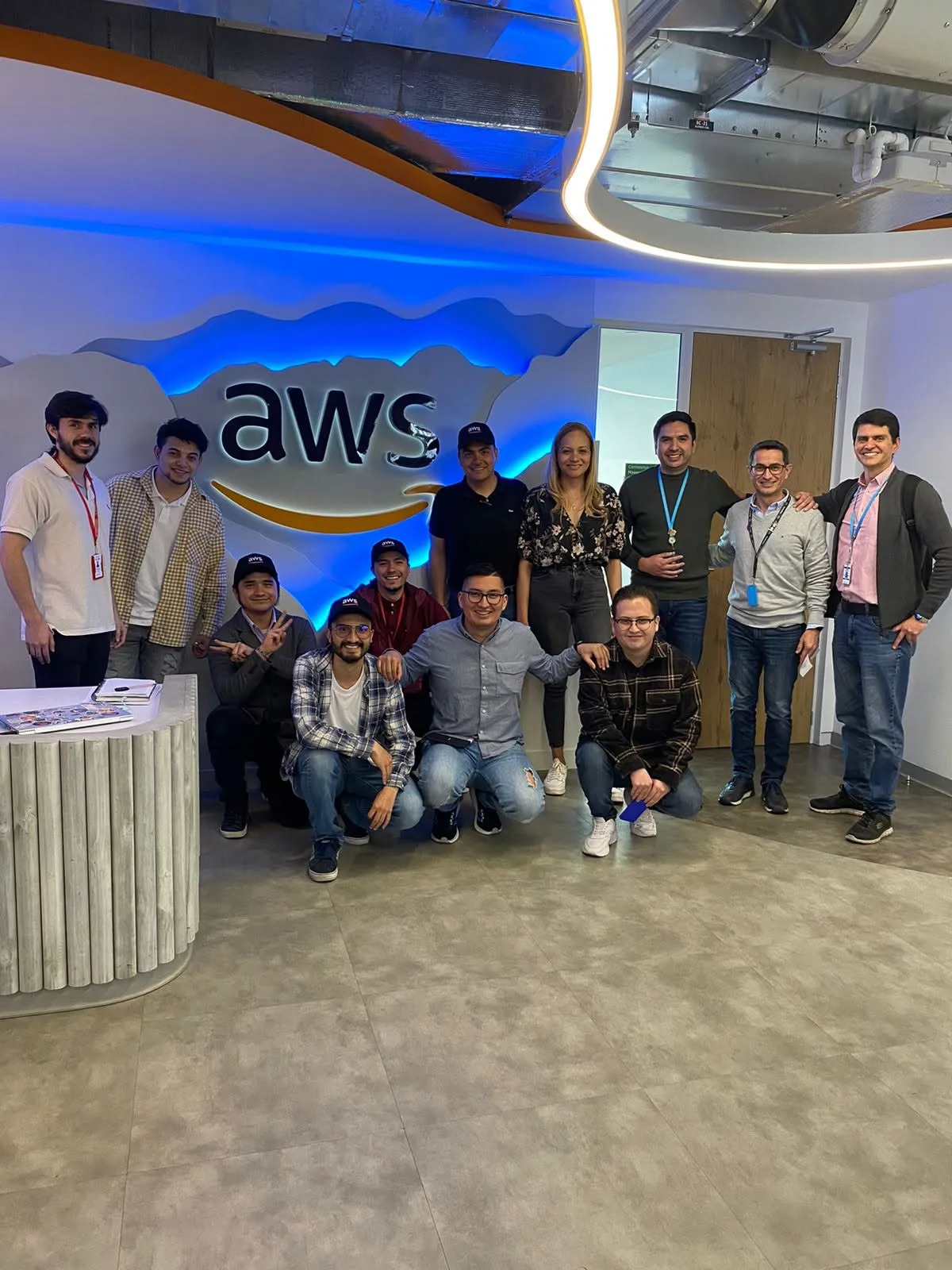 Photo taken during the visit to AWS facilities