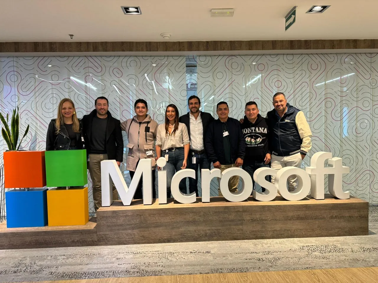 Photo taken during the visit to Microsoft facilities